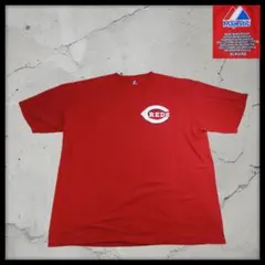 マジェスティック MLB レッズ チームロゴ Tシャツ レッド XL古着アメカジのサムネイル