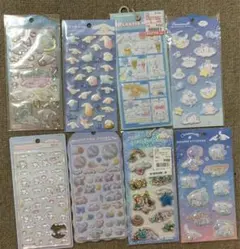 シナモロール　ボンドロ　コットンパフィー　ドロップジェリー　シール　8枚セット
