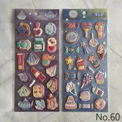 【新品】 2枚 スイーツ アイシングクッキー 立体 シール ぷくぷく ぷっくり