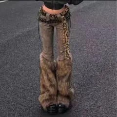 《平成》ローライズパンツ ファー付き