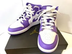 Nike Air Jordan 1 Mid ホワイト パープル 新品未使用