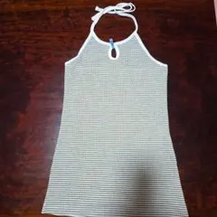 更に値下げ:未使用【NICE CLAUP】ホルダーネック ノースリーブチュニック