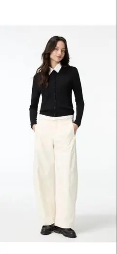 ユニクロ ジャージーバレルレッグパンツ M