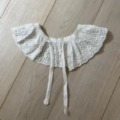 つけ襟 付け襟 子供 キッズ 女の子 総レース 花柄 刺繍 ホワイト