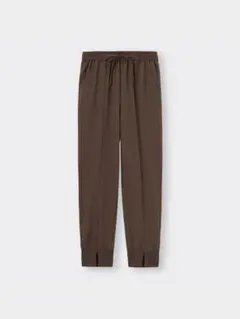 GUセンターシームジョガーパンツLブラウン茶色