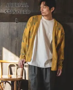 JOURNALSTANDARD ジャガードカーディガン L マスタード USED
