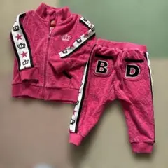ベビードールピンク トレーナー パンツ セット