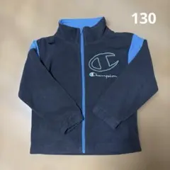 Champion フリースジャケット ブラック/ブルー 130