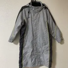 asics スポーツ ベンチコート グレー/黒