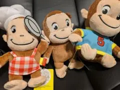 Curious George ぬいぐるみ 3体セット