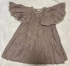 ベルスリーブ　ワンピース　子ども服　ハンドメイド作家　100 サイズ
