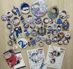 カラ松　おそ松さん　グッズまとめ売り　缶バッジ、キーホルダー