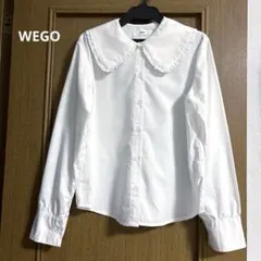 『WEGO』 フリル襟 ブラウス ホワイト