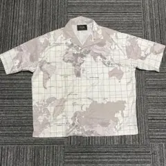 美品人気 Casper John AIVER 世界地図柄 半袖シャツ Mサイズのサムネイル