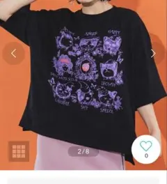 美品【ScoLar スカラー】白雪スカラーちゃんと7人のネコTシャツ 黒　Mのサムネイル