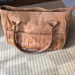 zuccherofilato編み込みデザイン レザーハンドバッグ