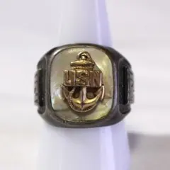 ri411 USN アメリカ海軍 STERLING(銀925) リングサイズ22 - メルカリ
