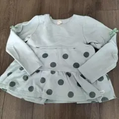 Ciel éternel 水色ドット柄 　トレーナー　130cm