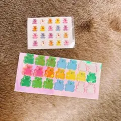 サンディライオン　オーロラシール　くま　おすそ分けと、小さなくまのシールのセット