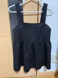 GU リネンブレンドキャミソール ブラック Lのサムネイル