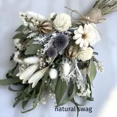 Natural＊リューカのホワイトスワッグ＊ドライフラワースワッグ - メルカリ