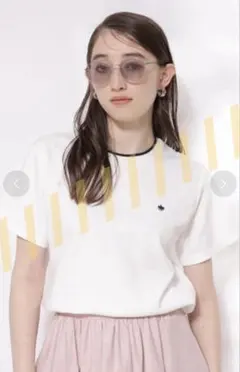 【白Mサイズ】リランドチュール / 〈POLO BCSコラボ〉ロゴ刺繍Tシャツのサムネイル