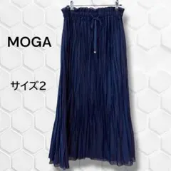 MOGA モガ ワッシャーカールマイヤースカート プリーツ ネイビー サイズ2のサムネイル