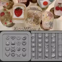 シリコンモールド2個セット　目玉焼き　ゆで卵　トースト　クッキー