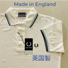 英国製 未使用 FRED PERRY フレッドペリー 白 ポロシャツ XS