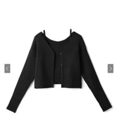 GRL ショート丈カーディガンXキャミソールニットアンサンブル dr404