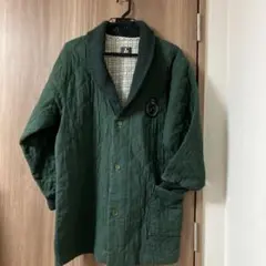 男女HOLISE ダークグリーン キルティングジャケット Lサイズ　ガウン