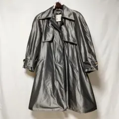 シルク100% シャネル CHANEL ヴィンテージ ロングコート 40 グレーのサムネイル
