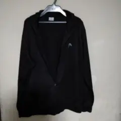 HEAD ブラック フルジップ フーディ L