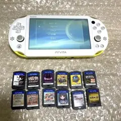 PS Vita ホワイト/イエロー 本体 + ゲームカード10本