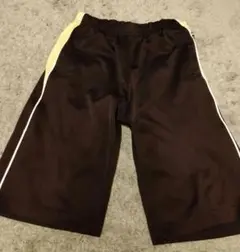 黒/黄色 サイドストライプ ハーフパンツ