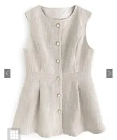 GRL ペプラムベスト ツイード