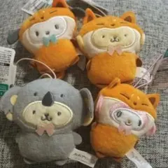 サンリオ　どうぶつ着ぐるみマスコット　きつね編　ポムポムプリン　ポチャッコ