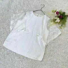 〝アウイーエフ〟レーストップス　涼しげ　38サイズ　白