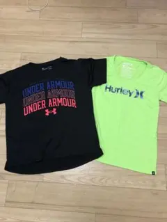 Under Armour & Hurley Tシャツ 2枚パンツ2枚　4点セット