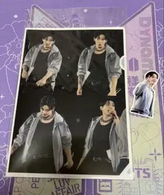 BTS ジョングク JUNGKOOK アリラン ミニクリアファイルとステッカー②