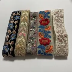 リ*ー様 インド刺繍リボンセット　各1m