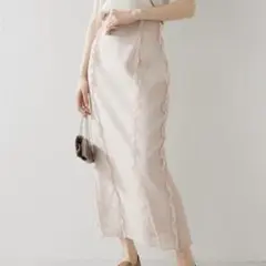美品 Whim Gazette ウィムガゼット オーガンジーフリルスカート 38