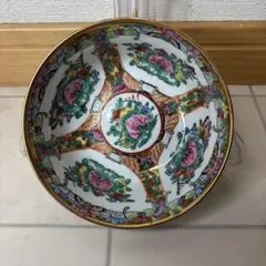 中国廣彩 色絵 金彩 花鳥文 鉢 陶磁器 アンティークのサムネイル