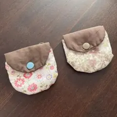 ２個セット　ハンドメイド　ミニミニ財布　小銭入れ　コインケース　ミニミニポーチ
