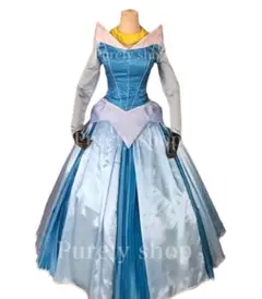 ディズニー　眠れる森の美女　オーロラ姫　青　グリーティングドレス　Dハロ　仮装