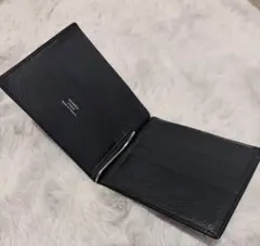HERMES マネークリップ ブラック レザーのサムネイル