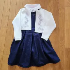 メゾピアノ　フォーマルブラウス120、ワンピース120、ボレロセットM