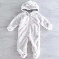 カーターズ ボアフリース カバーオール 足つき 長袖 もこもこ　くま　70cm