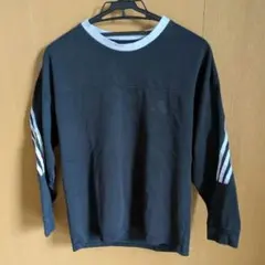adidas アディダス 長袖Tシャツ 160 ブラック バックプリント