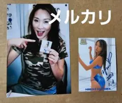 松島かのん 直筆 サイン チェキ ポラロイド グラドル ヤング